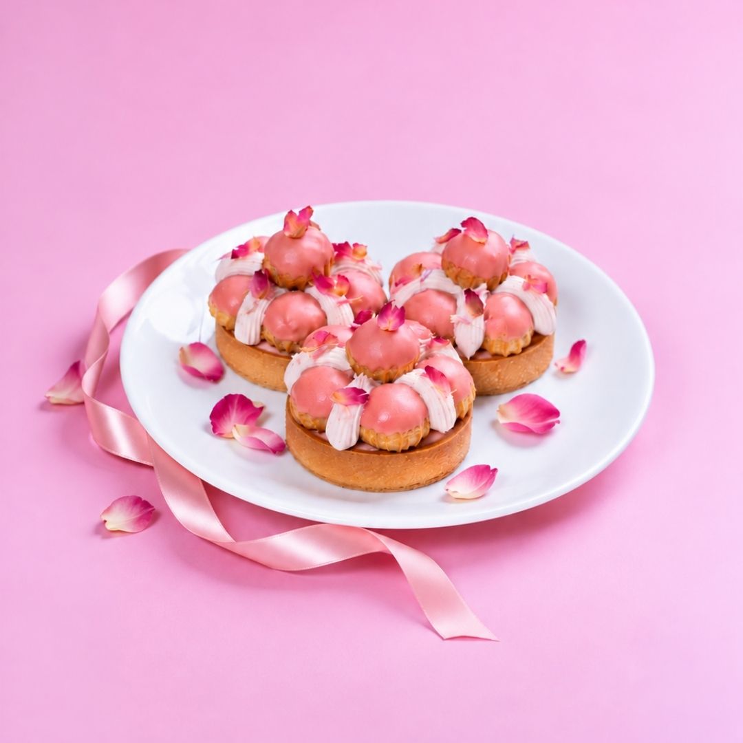 Pink Pop Profiteroles